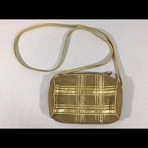 Carlos Falchi crossbody gold purse